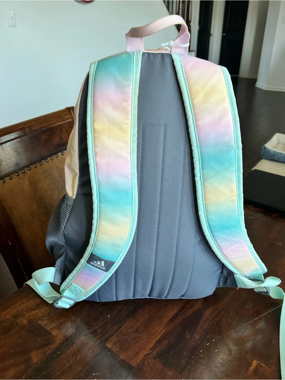 adidas Kids Pastel Tie-Dye Backpack - Mint/Pink/Yellow